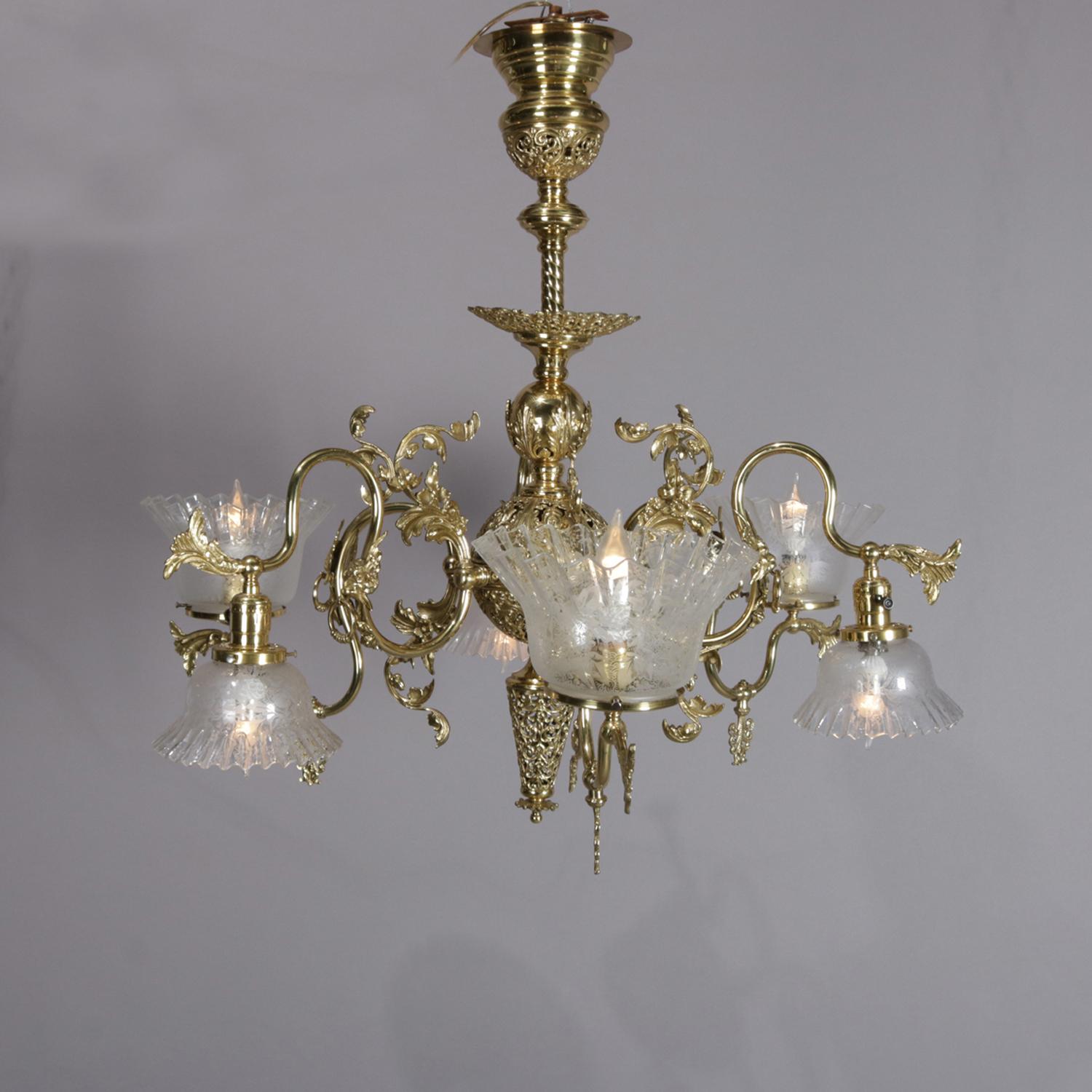 pierced metal chandelier