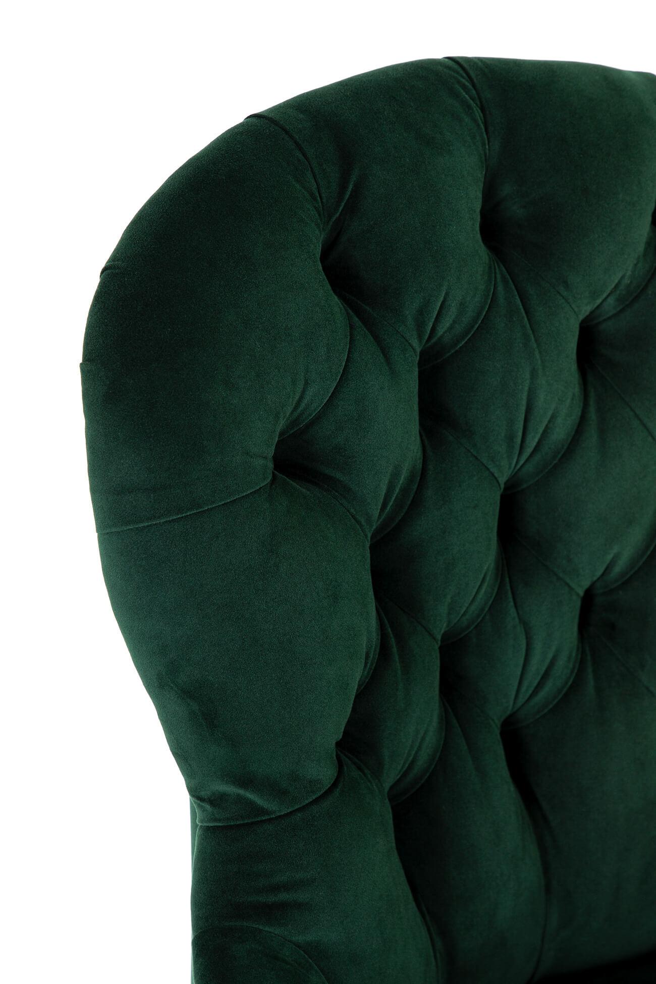 19th Century Cornelius V. Smith Green Velvet Armchair For Sale