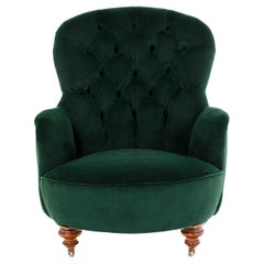 Cornelius V. Smith Green Velvet Armchair