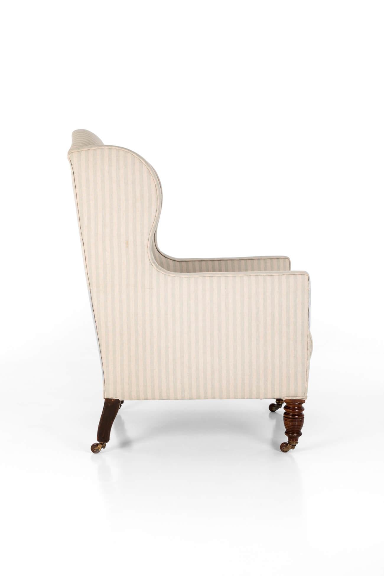 Hand-Crafted Cornelius V. Smith Wingback Armchair For Sale