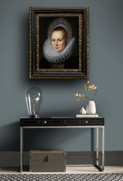Portrait of a Lady in an Elaborate Ruff and White Coiff c.1616, Oil on Panel