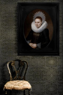 Portrait of a Lady in an Elaborate Ruff & Lace Coif c.1610-20, Dutch Old Master