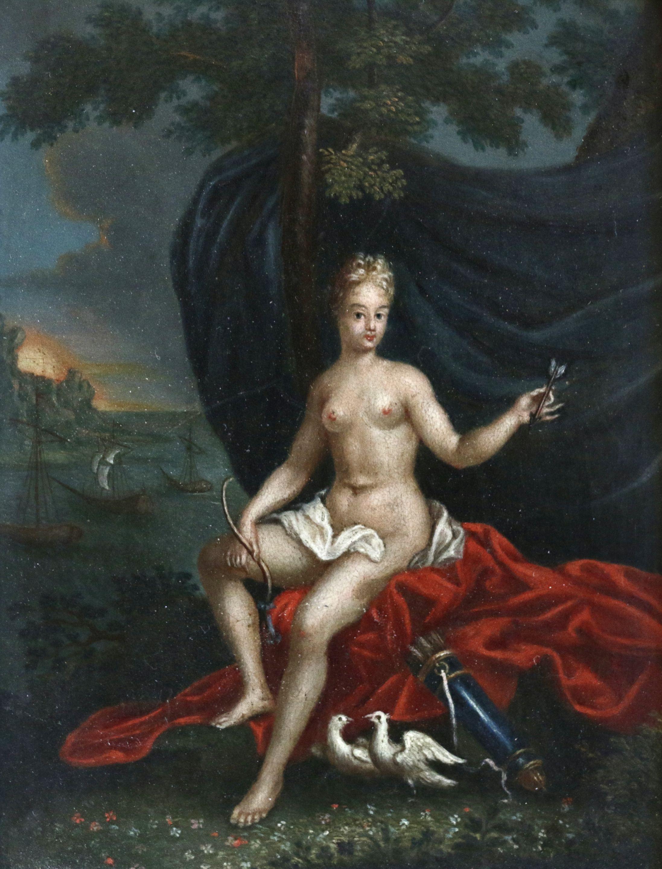 Cornelius van Poelenburgh Figurative Painting - Diana the Huntress