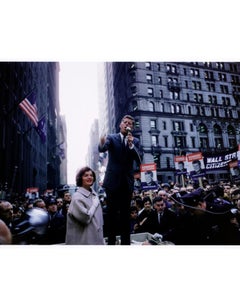 JFK during a campaign event. New York City, USA 1960