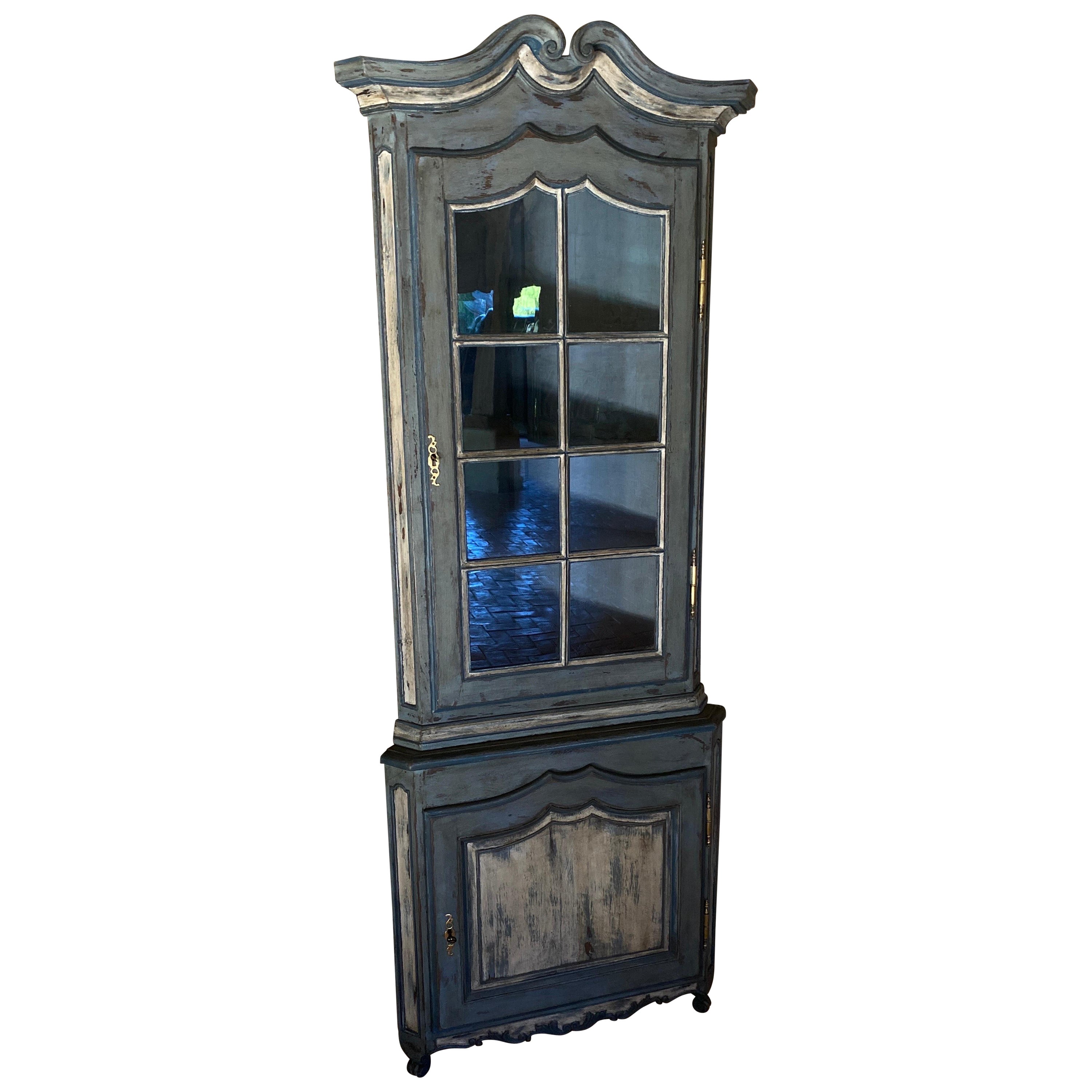 Corner 2 bodies Louis XV patina 19 th century For Sale