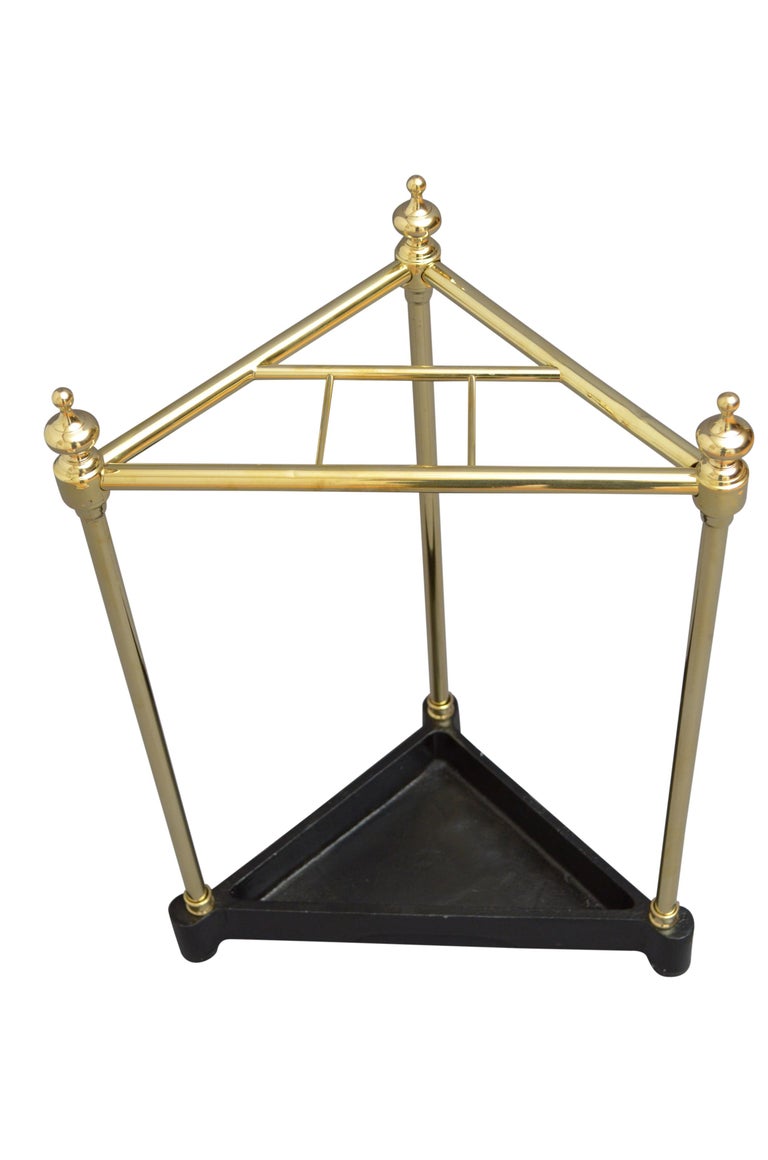 Corner Brass Umbrella Stand For Sale at 1stDibs corner umbrella stand
