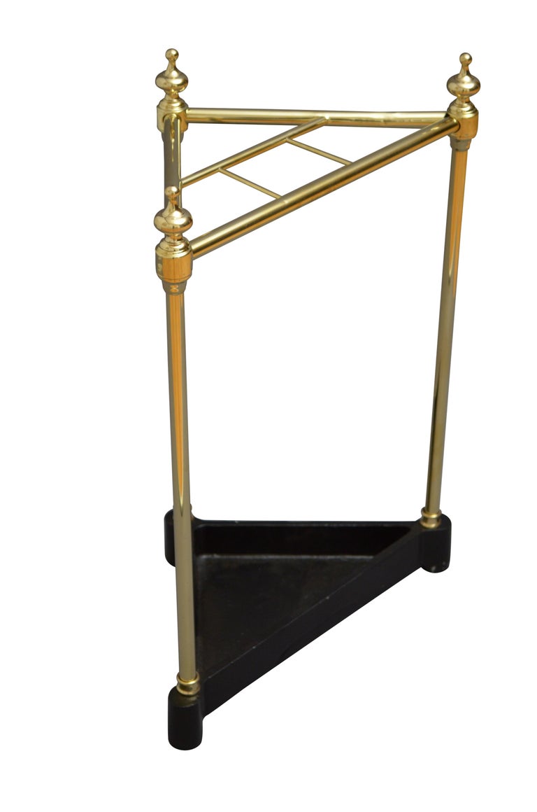 Corner Brass Umbrella Stand For Sale at 1stDibs corner umbrella stand