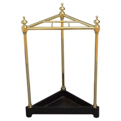 Corner Brass Umbrella Stand