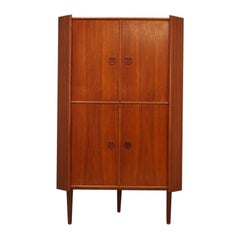 Corner Cabinet Danish Design Teak, 1970s