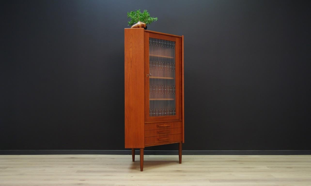 Mid-Century Modern Corner Cabinet Danish Design Teak Vintage