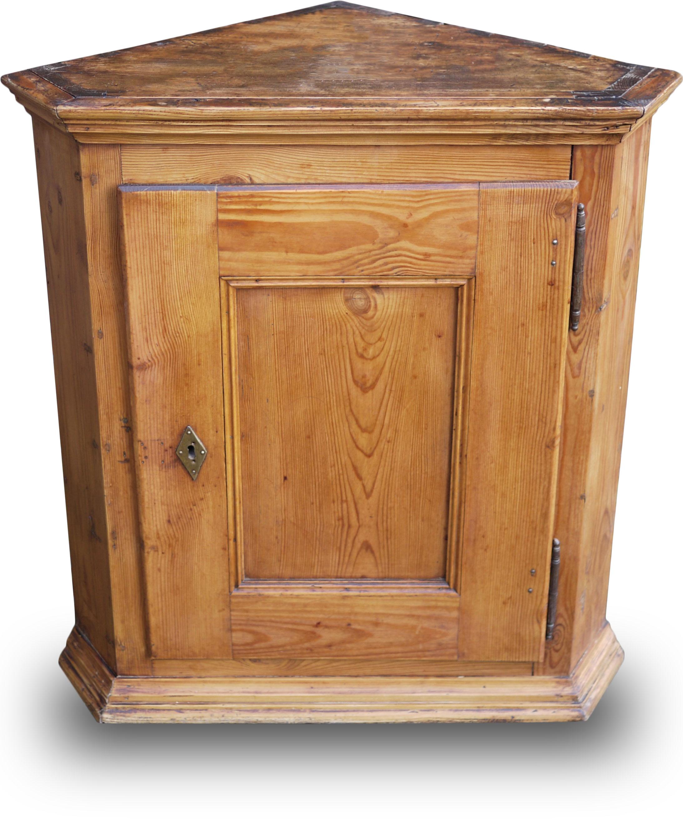 Biedermeier Corner Cabinet in Fir Wood, Italy 1810 For Sale
