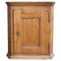 Antique Corner Cabinet in Fir Wood, Italy 1810