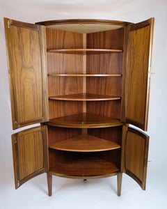Corner Cabinet In Teak, Danish Design For Peterson Furniture From 1960s