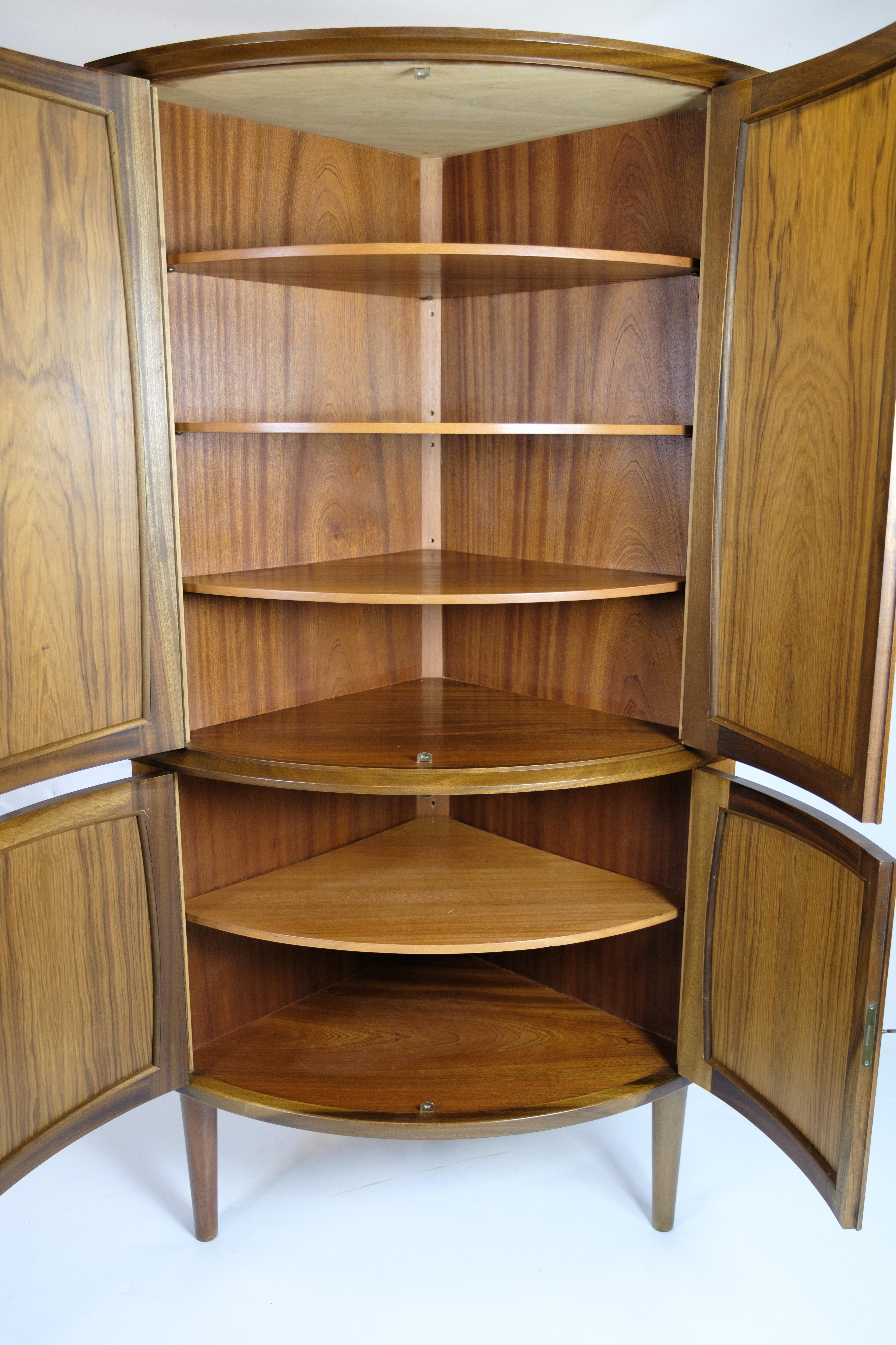 Corner Cabinet In Teak, Danish Design For Peterson Furniture From 1960s For Sale 3