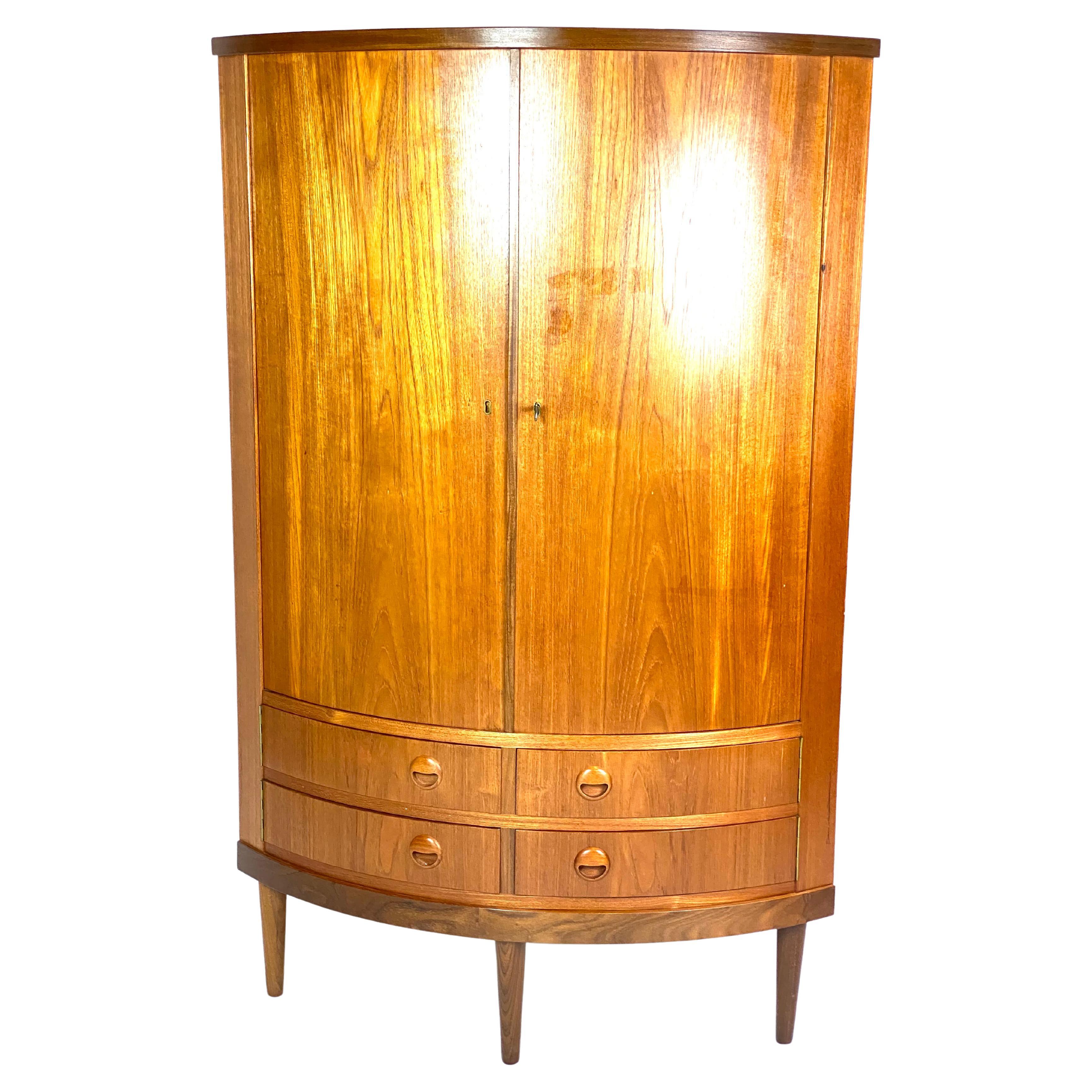 Corner Cabinet in Teak Designed by Kai Kristiansen, 1960s