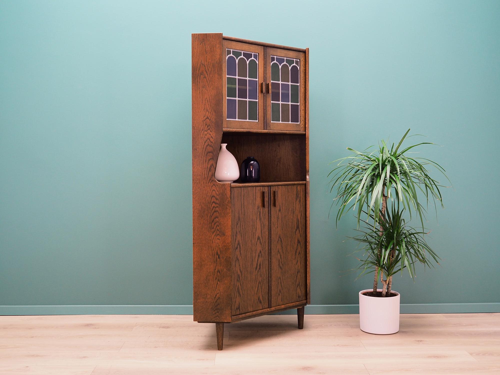 Scandinavian Modern Corner Cabinet Oak, Danish Design, 1960s For Sale
