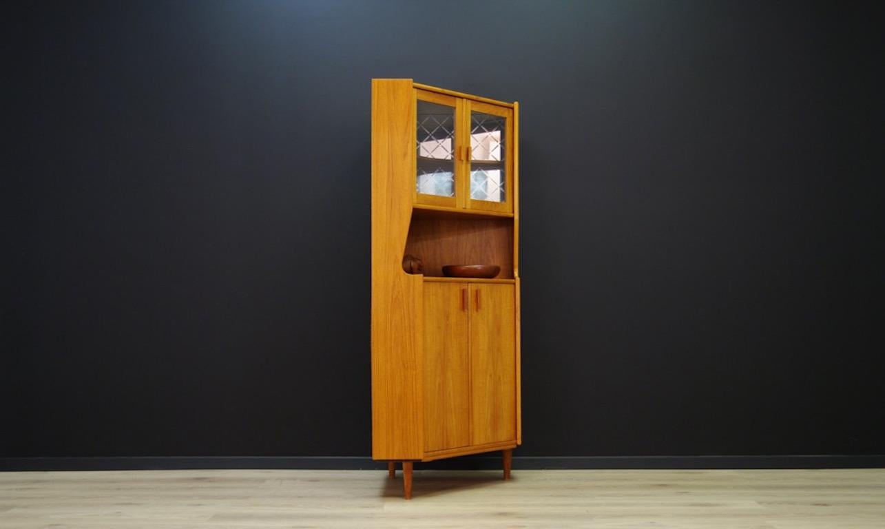 Mid-Century Modern Corner Cabinet Teak Danish Design Vintage, 1960s For Sale
