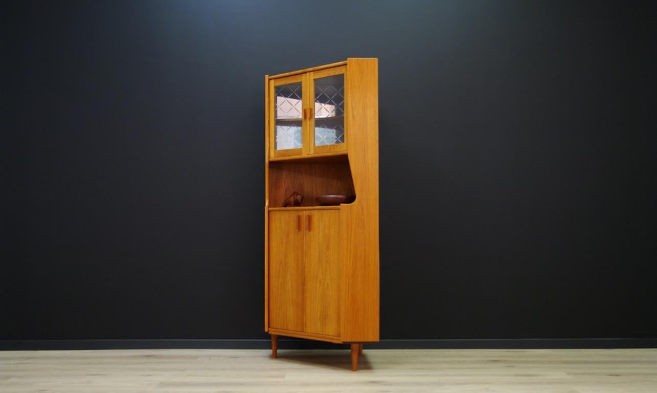 Scandinavian Corner Cabinet Teak Danish Design Vintage, 1960s For Sale