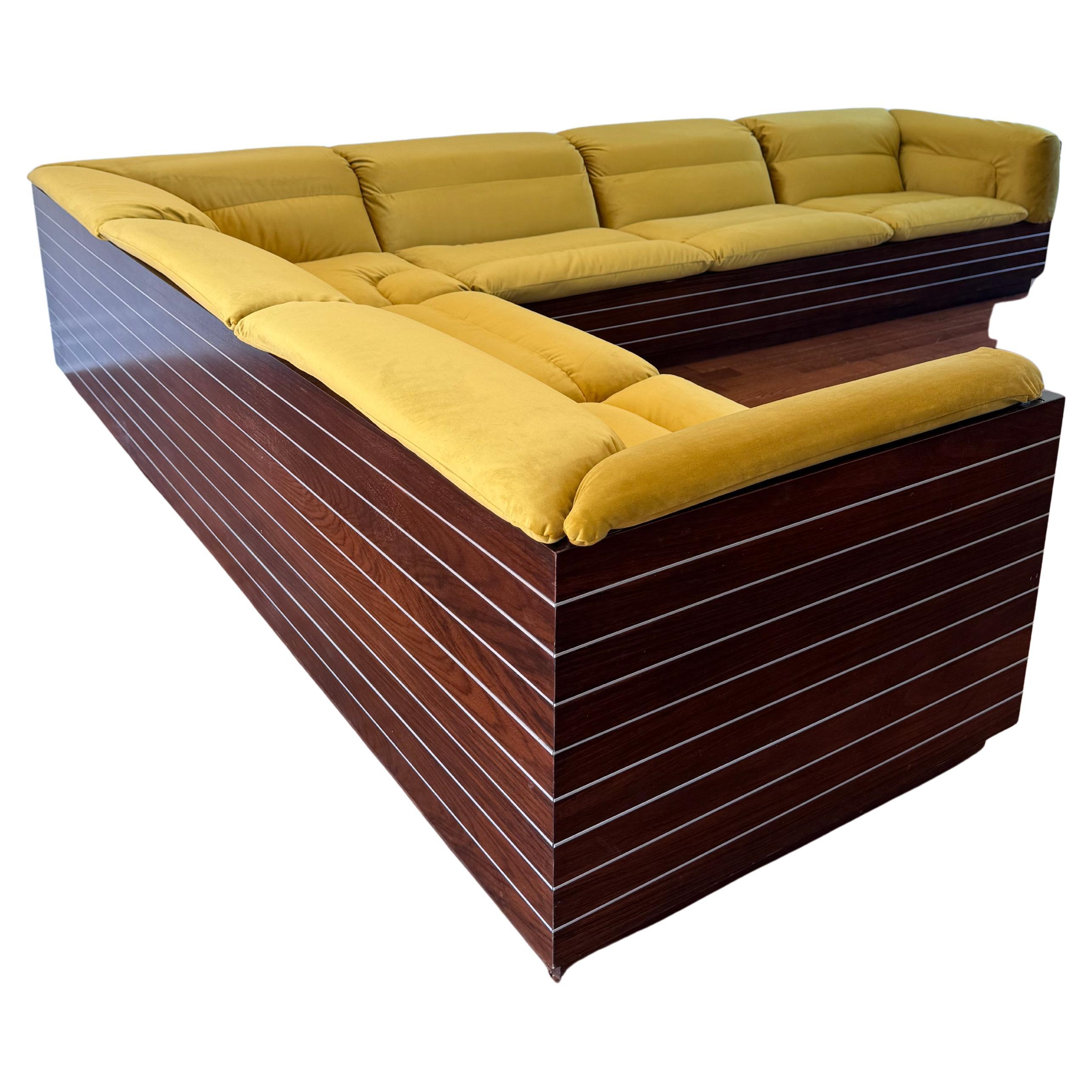 Corner Casement Sofa by Giovanni Offredi for Saporiti