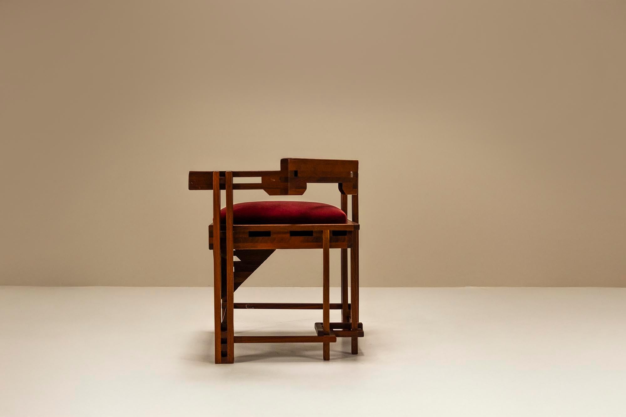 Europeo Corner Chair in Art Deco Style in vendita