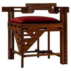 Corner Chair in Art Deco Style