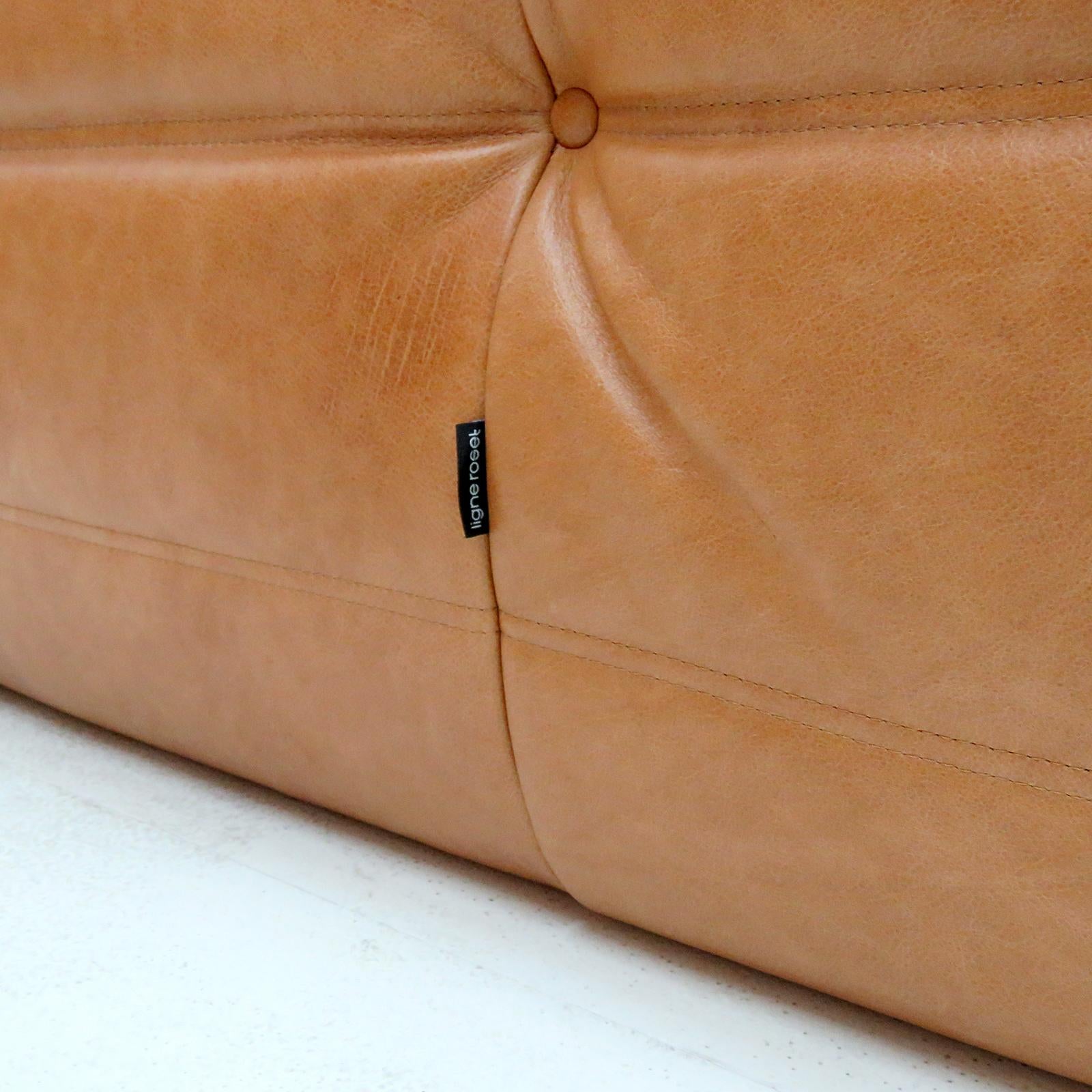 Leather Corner Chair 'Togo' by Michel Ducaroy for Ligne Roset