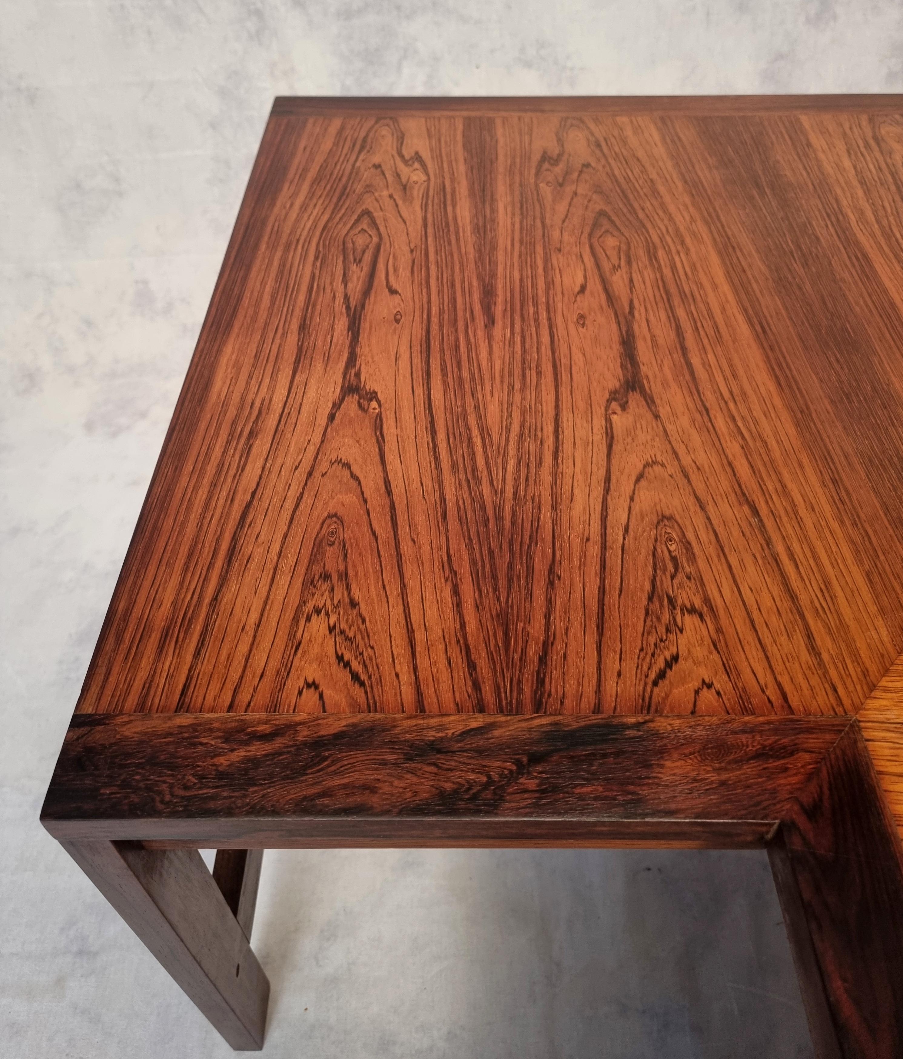 Corner Coffee Table - Ole Knudsen & Torben Lind For France & Son - Rosewood - Ca In Good Condition For Sale In SAINT-OUEN-SUR-SEINE, FR