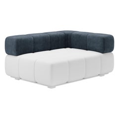 Corner backrest Contemporary Modular Sofa by Fabio Arcaini Leather Velvet