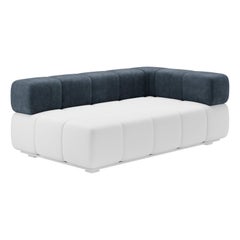 Corner Backrest Contemporary Modular Sofa by Fabio Arcaini Leather Velvet