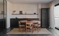 'Corner' Cream Jute Style Rug in Scandinavian Design