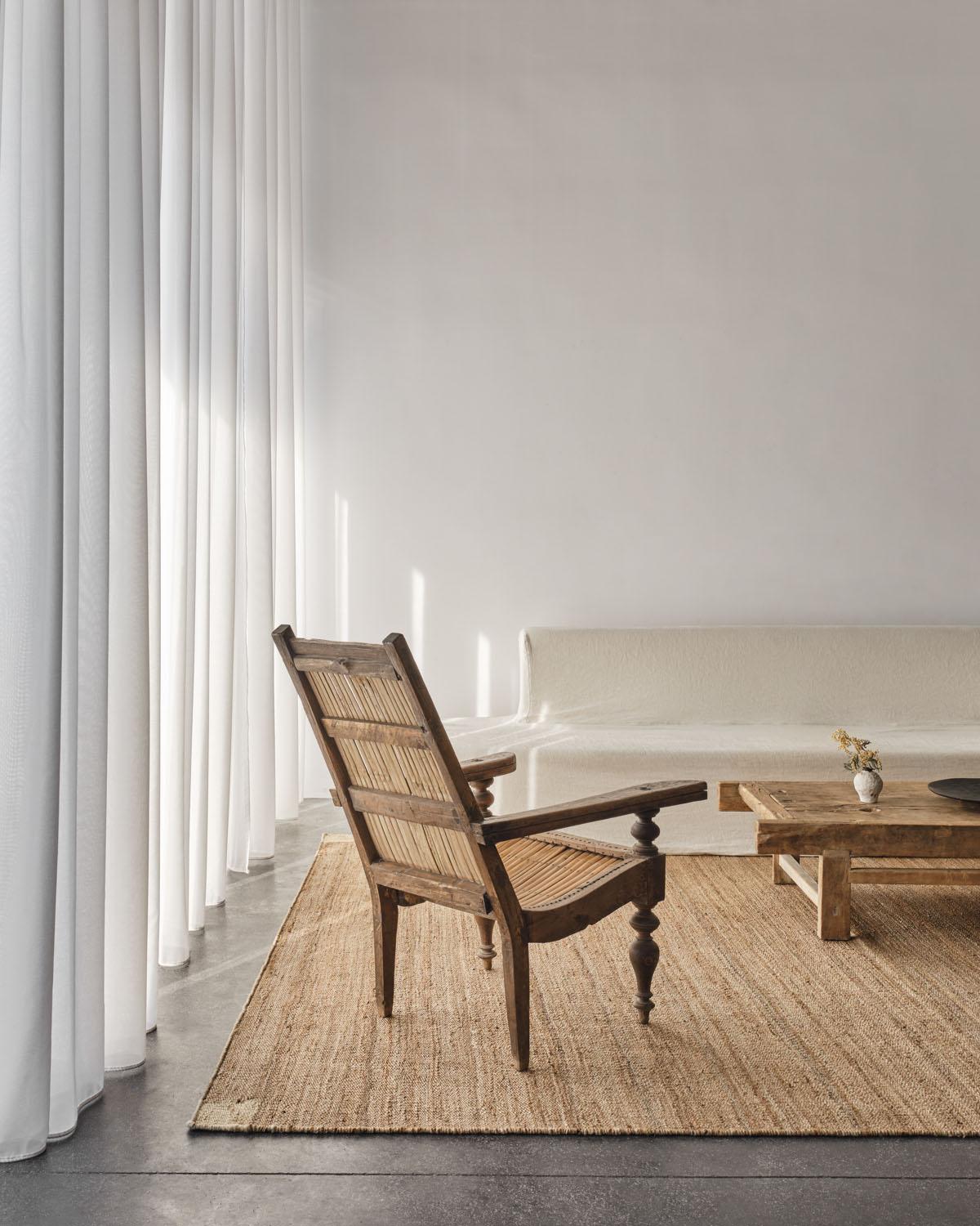 Tapis « Corner » de style jute crème au design scandinave Neuf - En vente à Floral Park, NY