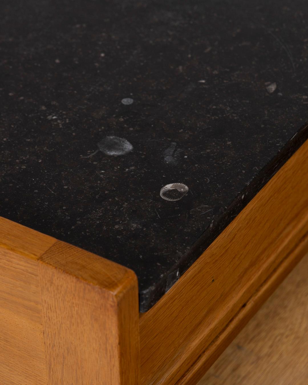 Corner desk in oak by Guillerme and Chambron, 1950s 14