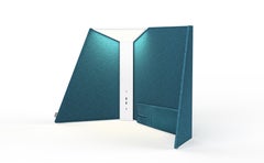 Corner Office Table Lamp 30 in Turquoise by Pablo Designs
