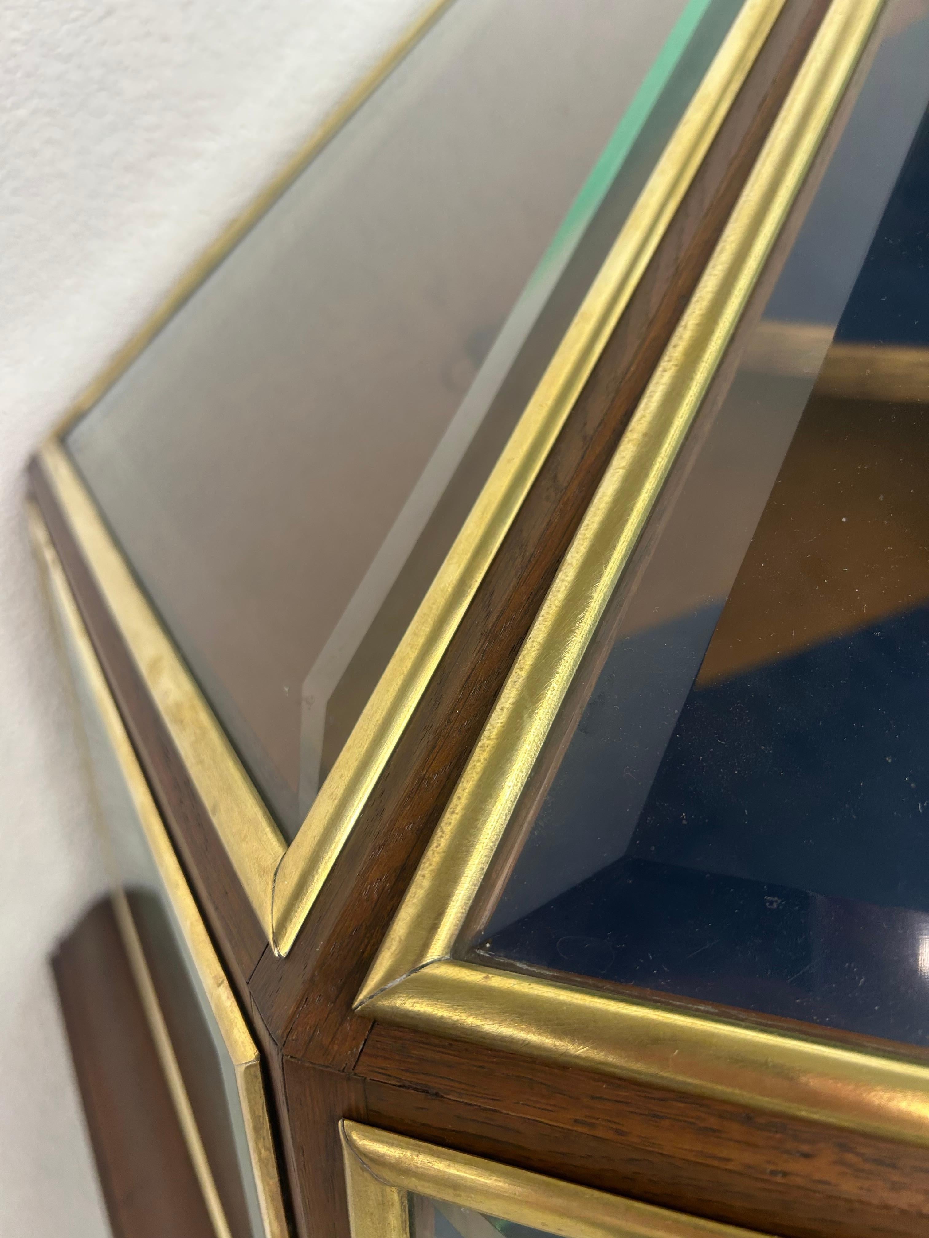 Eck pyramide, Art nouveau-Schmuckkästchen-Vitrinenschachtel im Angebot 6