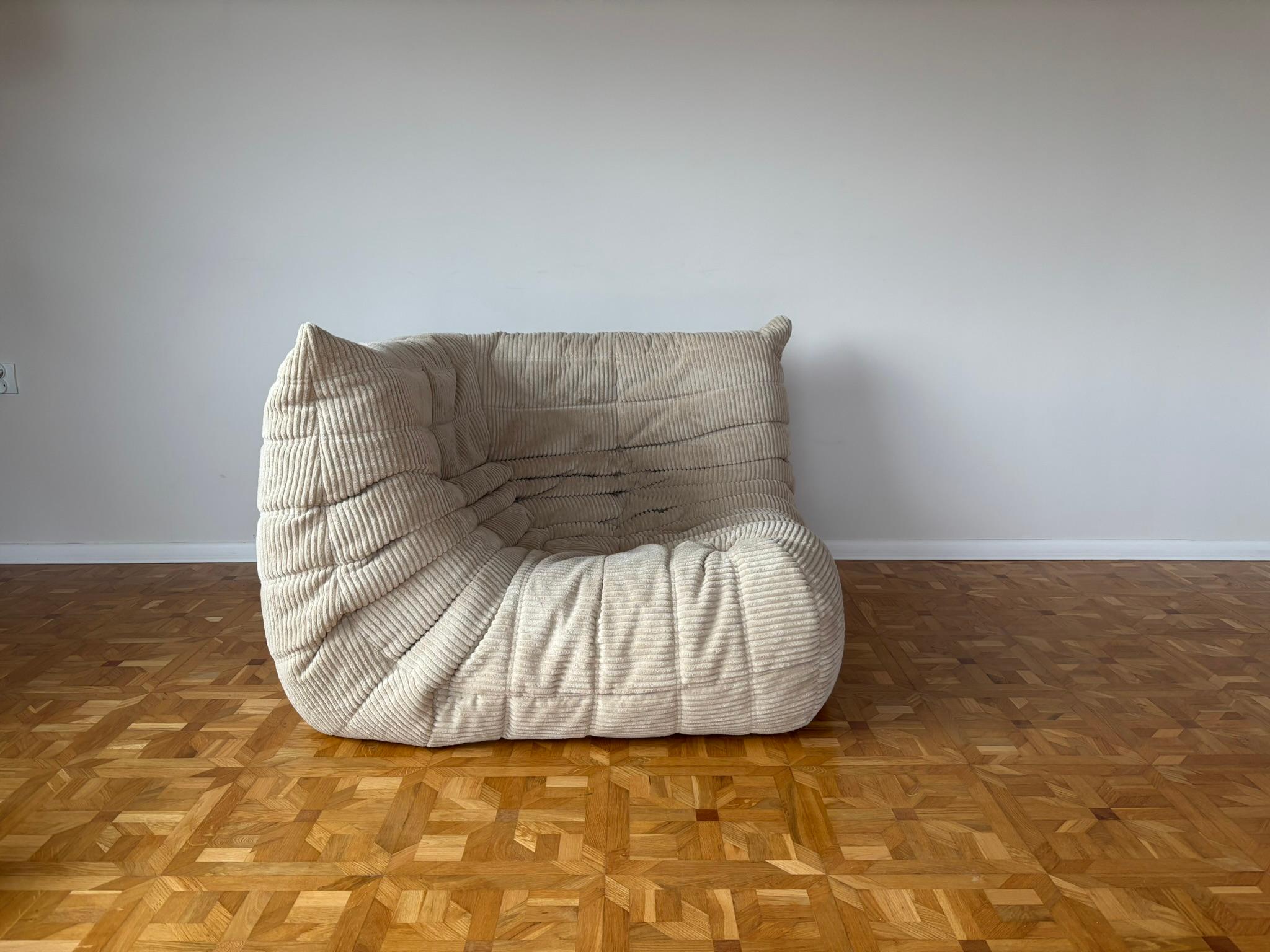 Mid-Century Modern Corner-Seater Togo Sofa by Michel Ducaroy for Ligne Roset For Sale