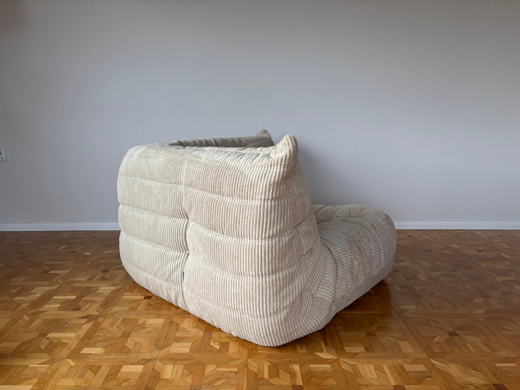 French Corner-Seater Togo Sofa by Michel Ducaroy for Ligne Roset For Sale