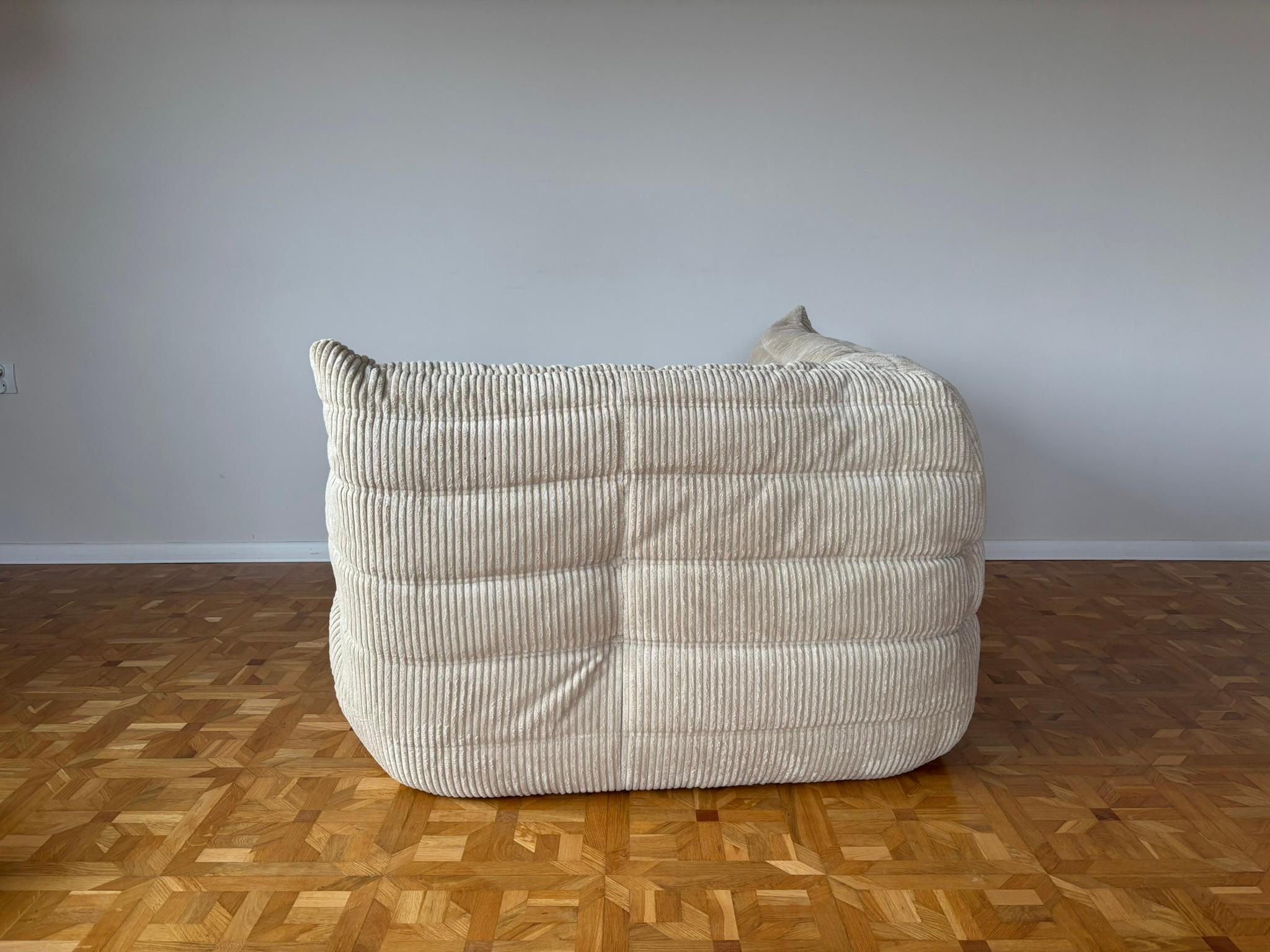 Textile Corner-Seater Togo Sofa by Michel Ducaroy for Ligne Roset For Sale