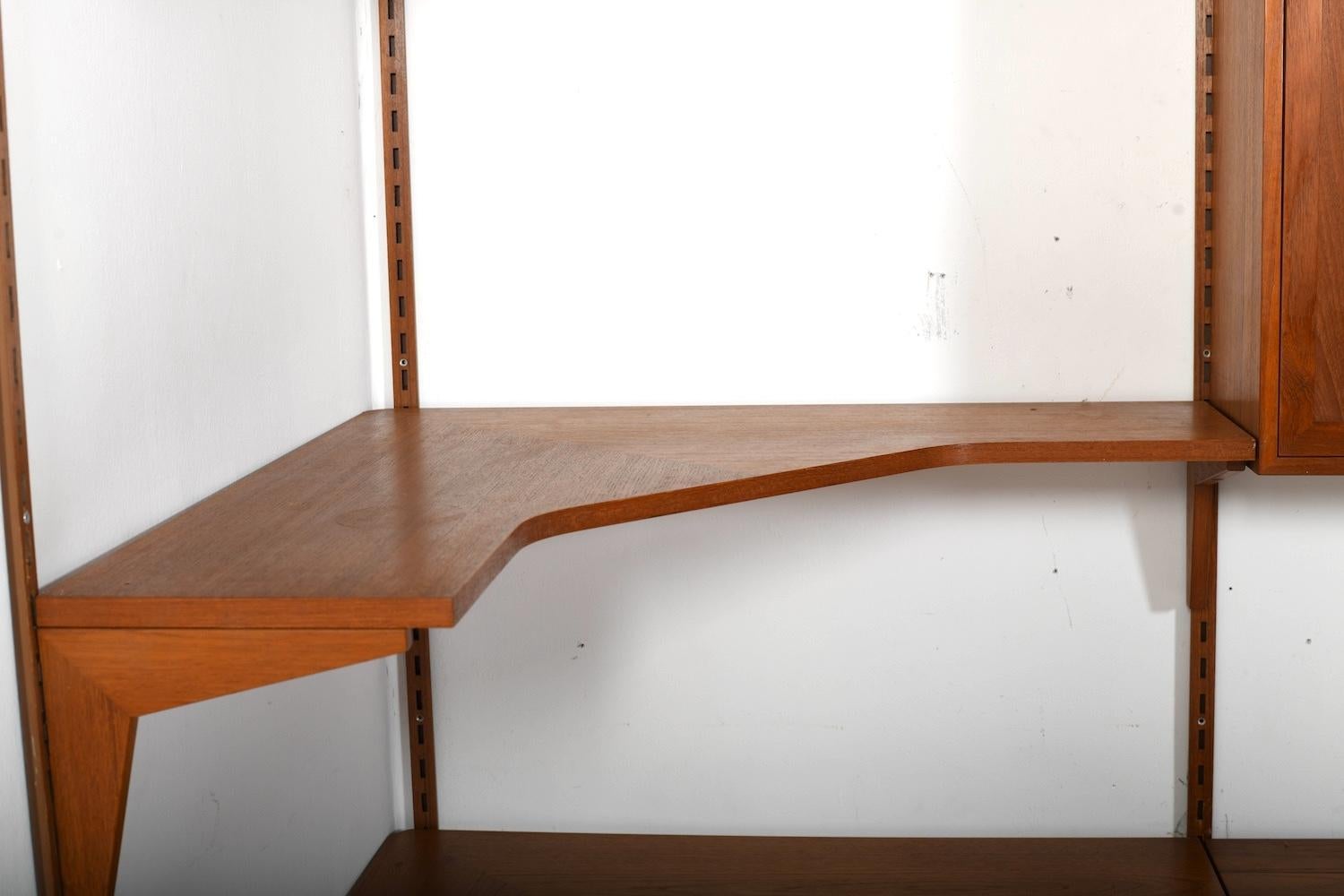 20th Century Corner Shelf System in Teak by Kai Kristiansen for FM 1960s For Sale