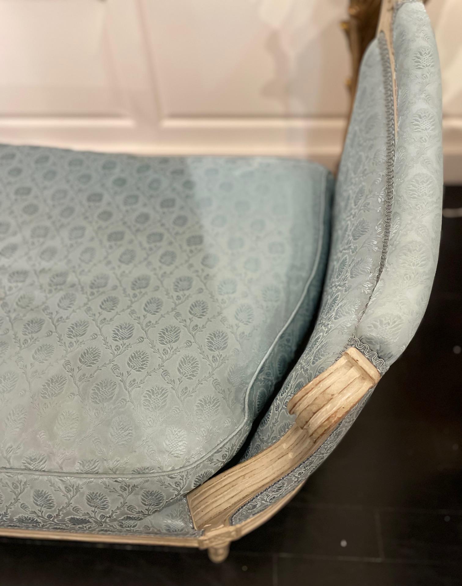 Sofá Banqueta de Esquina Atribuido a la Maison Jansen, Estilo Francés Luis XVI en venta 11