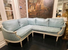 Corner Sofa Banquette Attributed to Maison Jansen, French Louis XVI Style