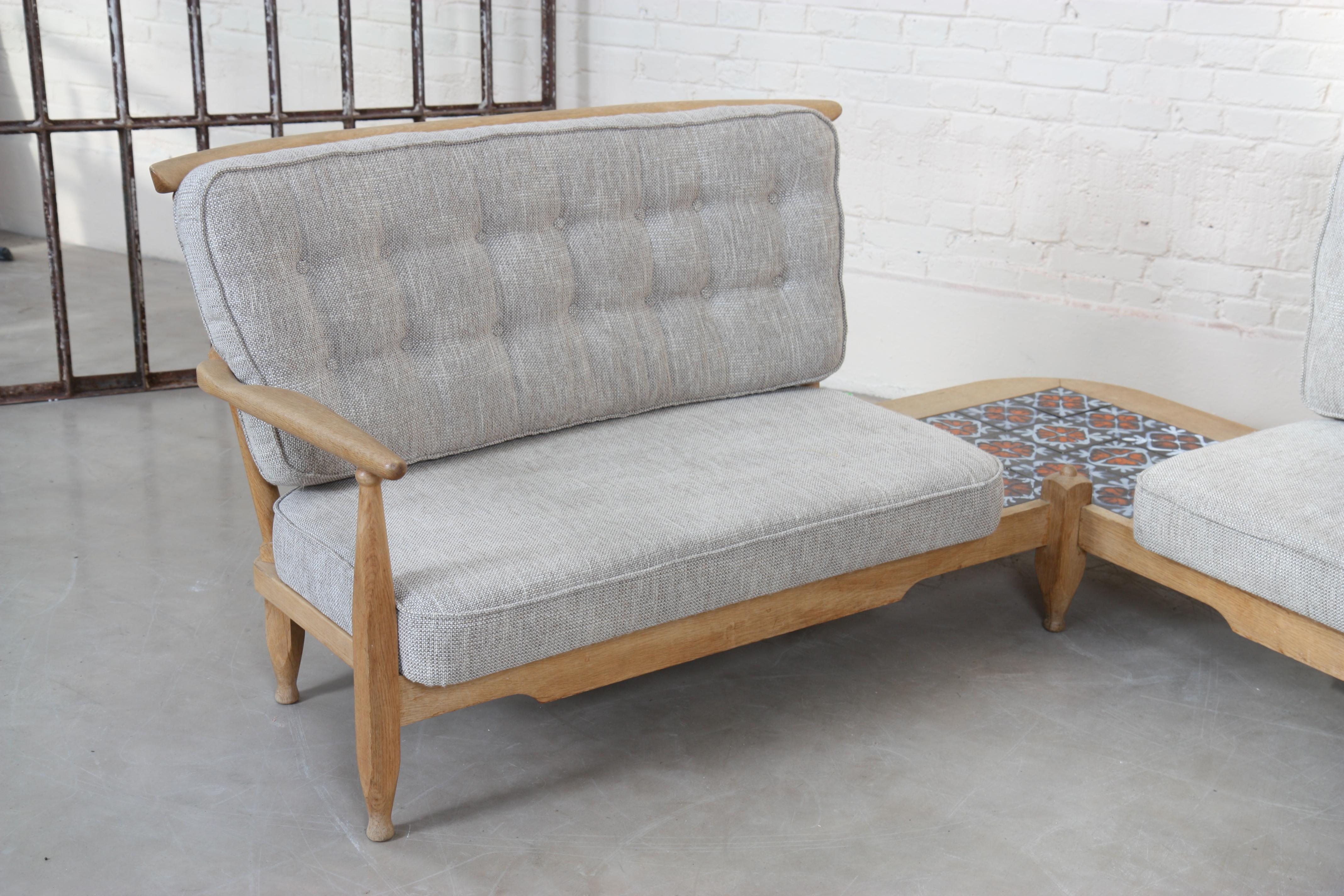 20th Century Corner Sofa by Guillerme et Chambron For Sale