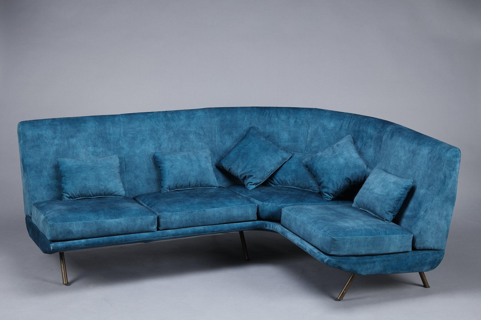 Italian Corner sofa by Marco Zanuso (1916-2001), published by Arflex For Sale