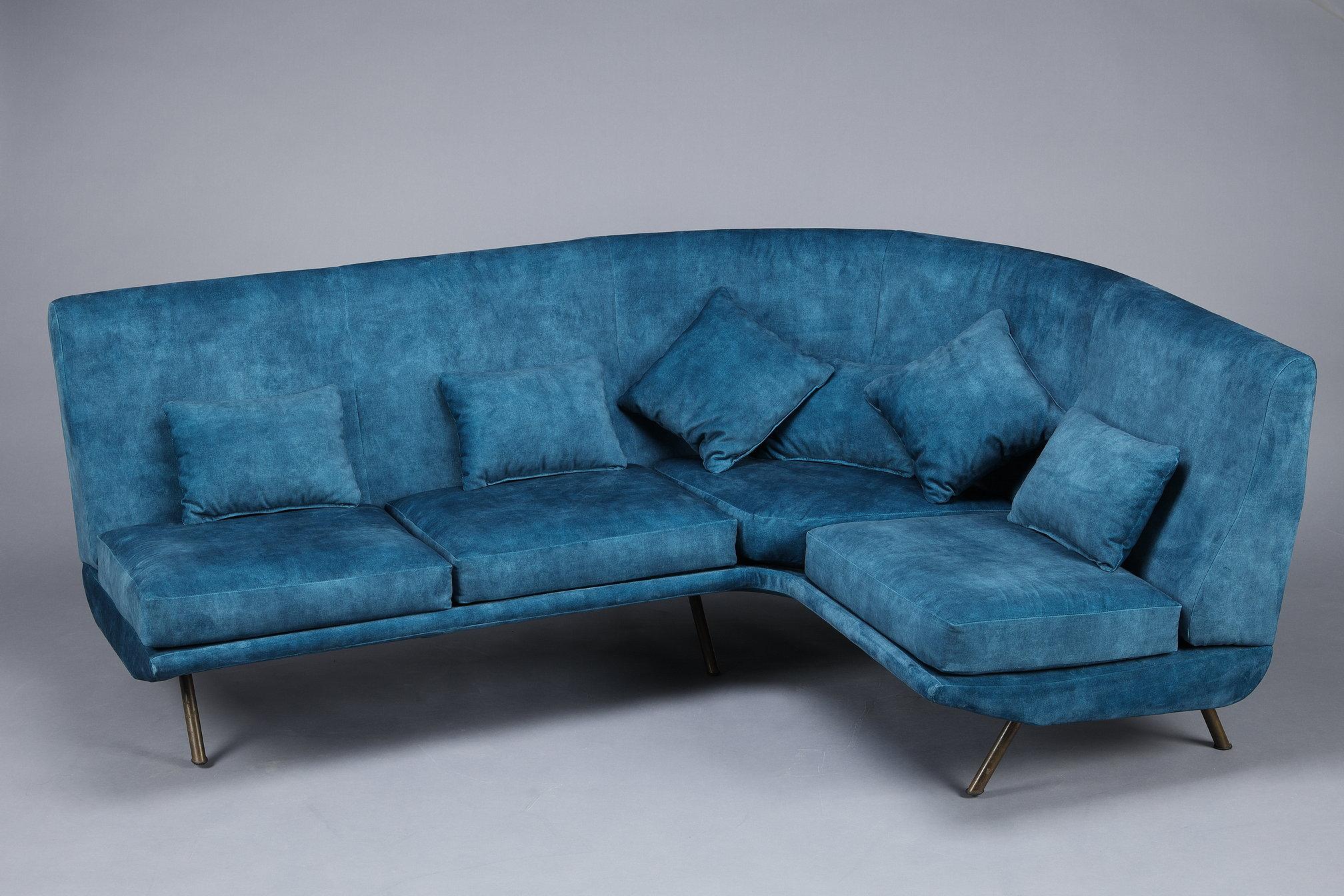 Corner sofa by Marco Zanuso (1916-2001), published by Arflex In Good Condition For Sale In Paris, FR