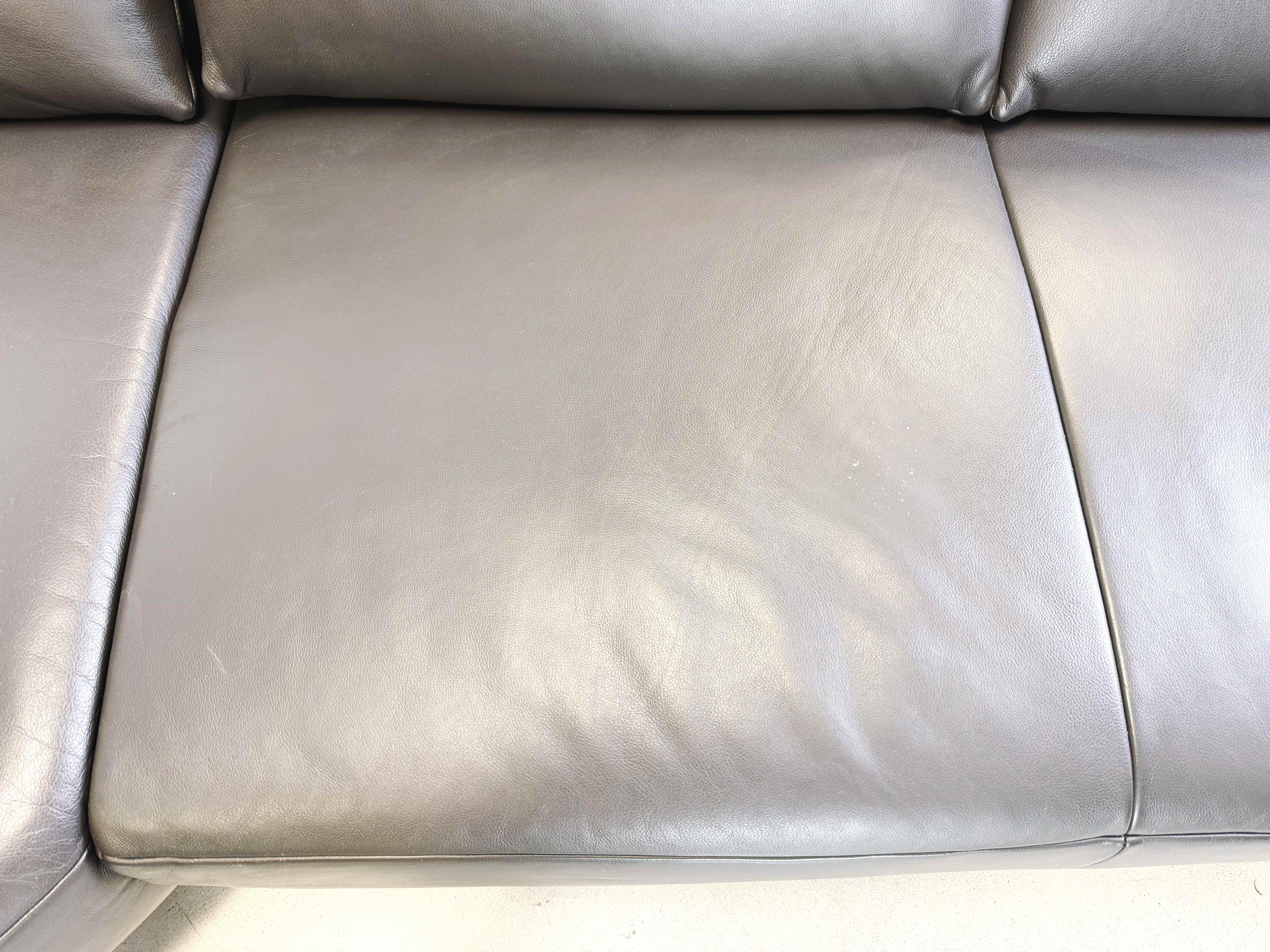 Corner sofa couch with armchair Koinor Volare leather modern design 6