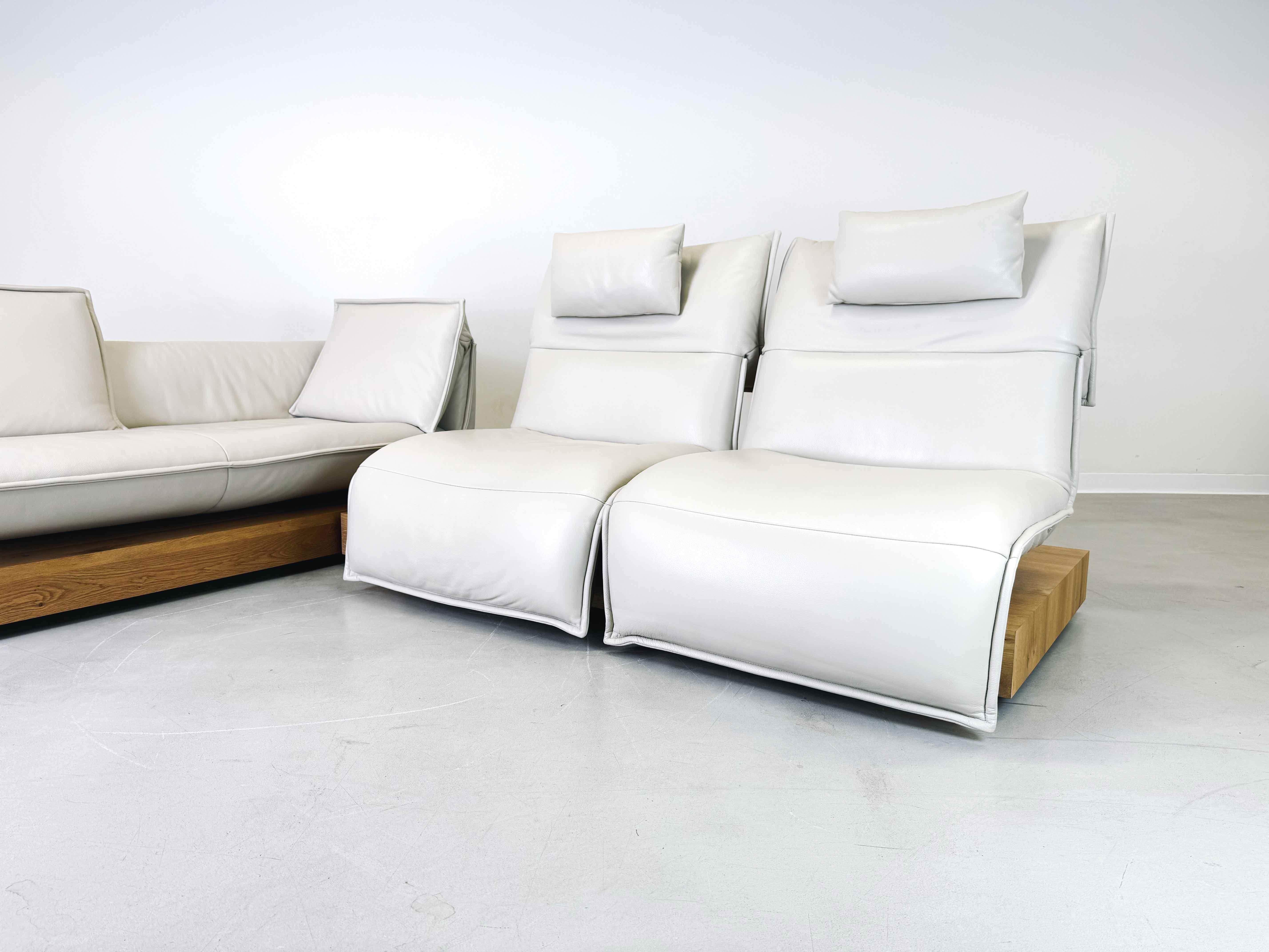 Corner sofa Koinor Free Motion Edit 3 Leather Couch Beamed Oak 6