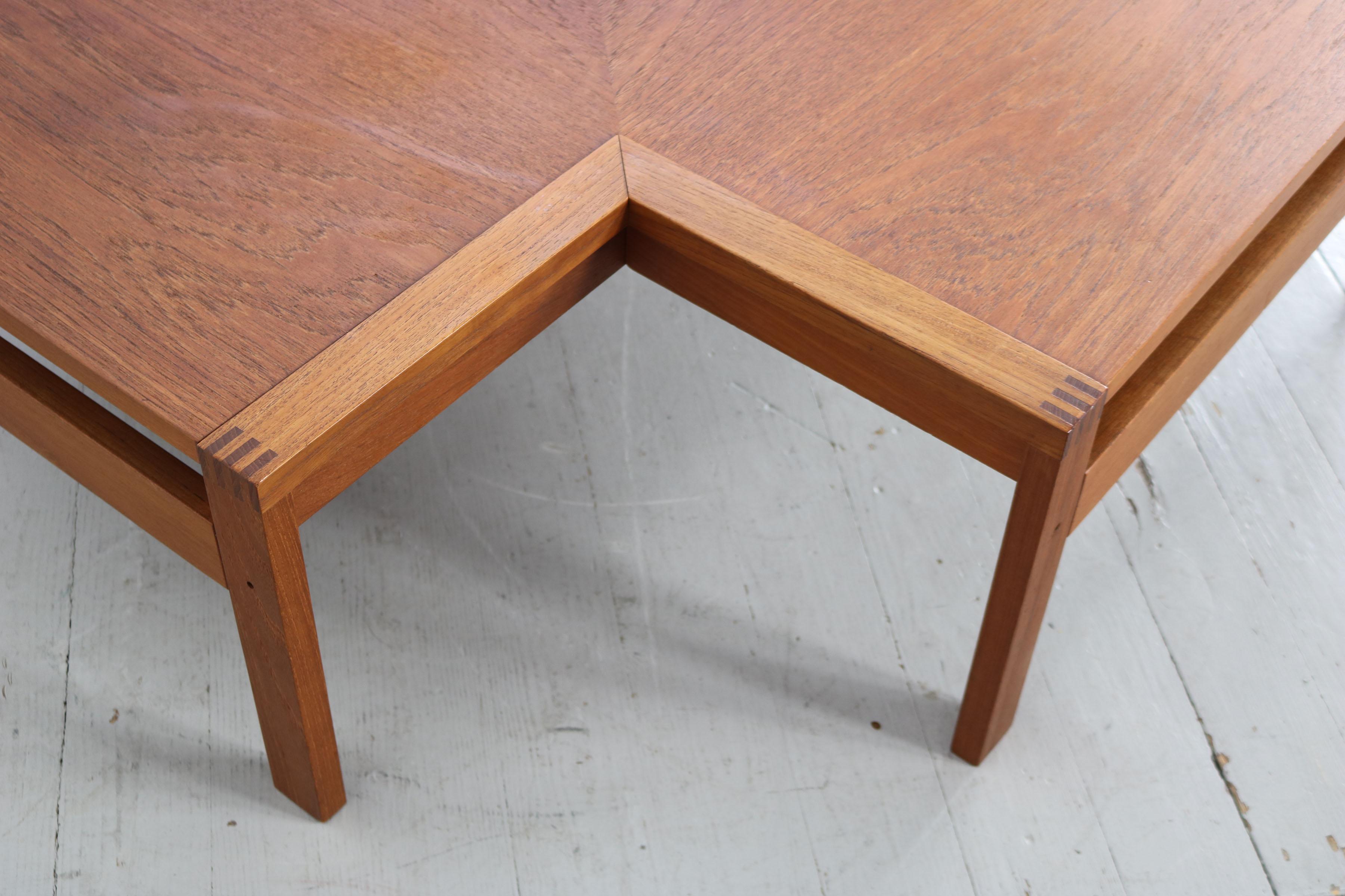 Table de salon d'angle d'Ole Knudsen & Torben Lind, France & Son, années 1960 en vente 13
