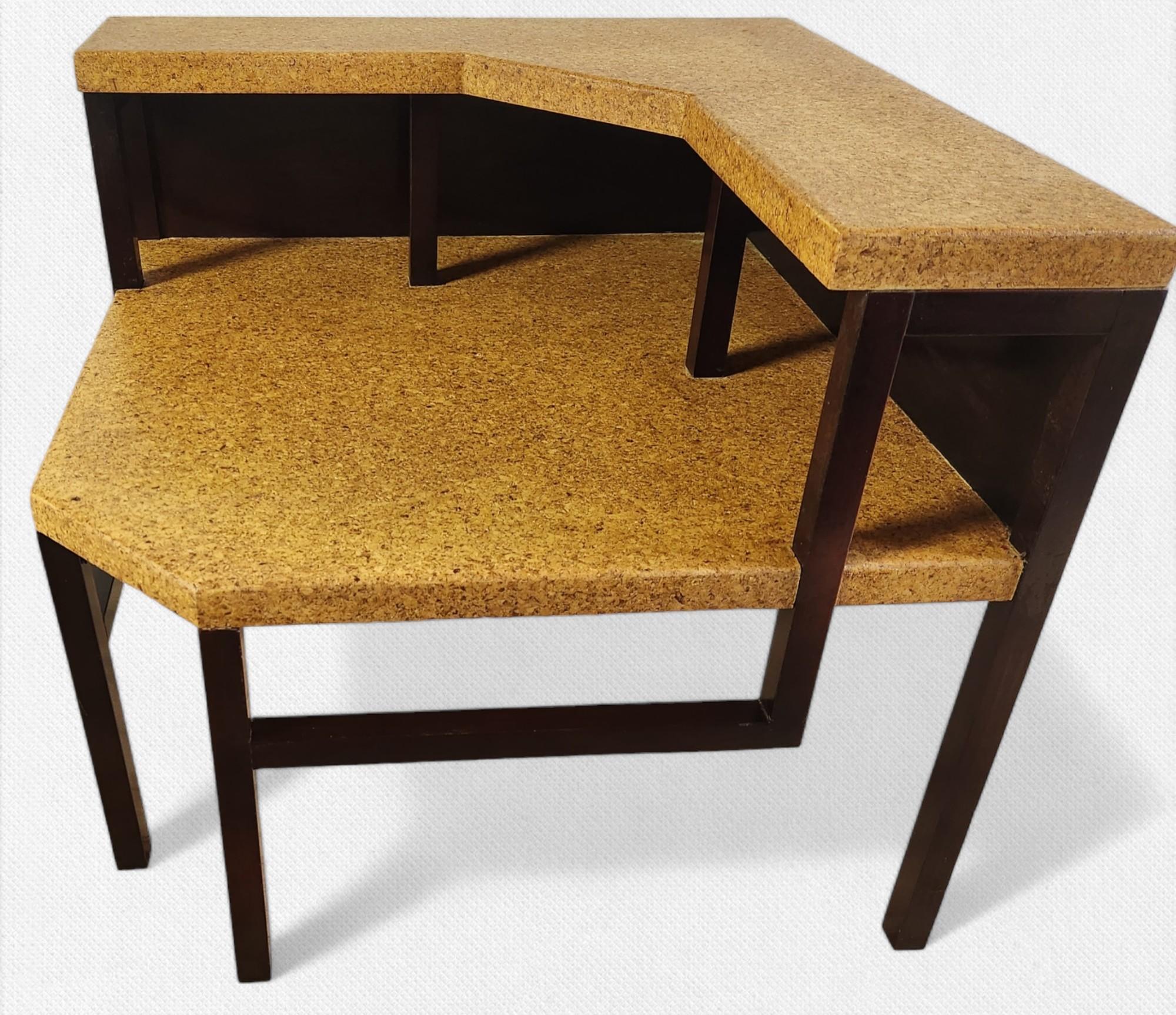 Hand-Crafted Corner Table by Paul Frankl for Johnson Furniture For Sale