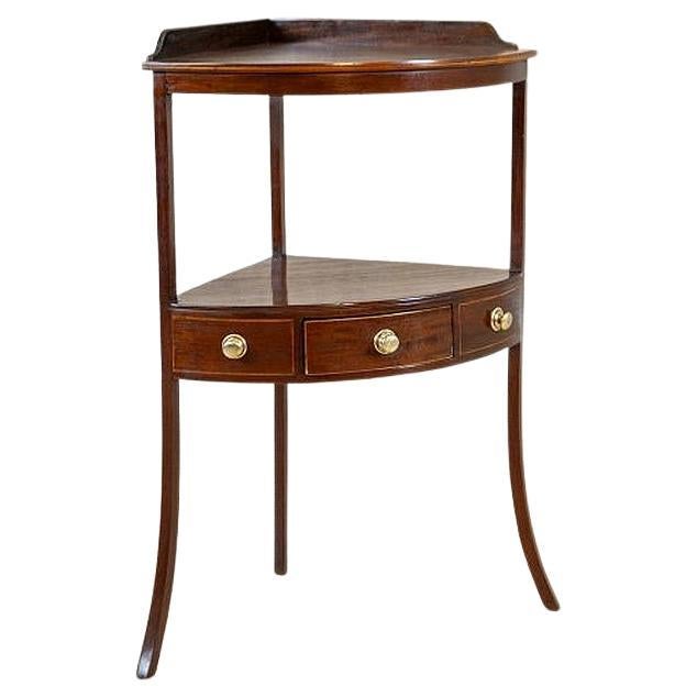 Corner Table From the Early 20th Century in Dark Brown