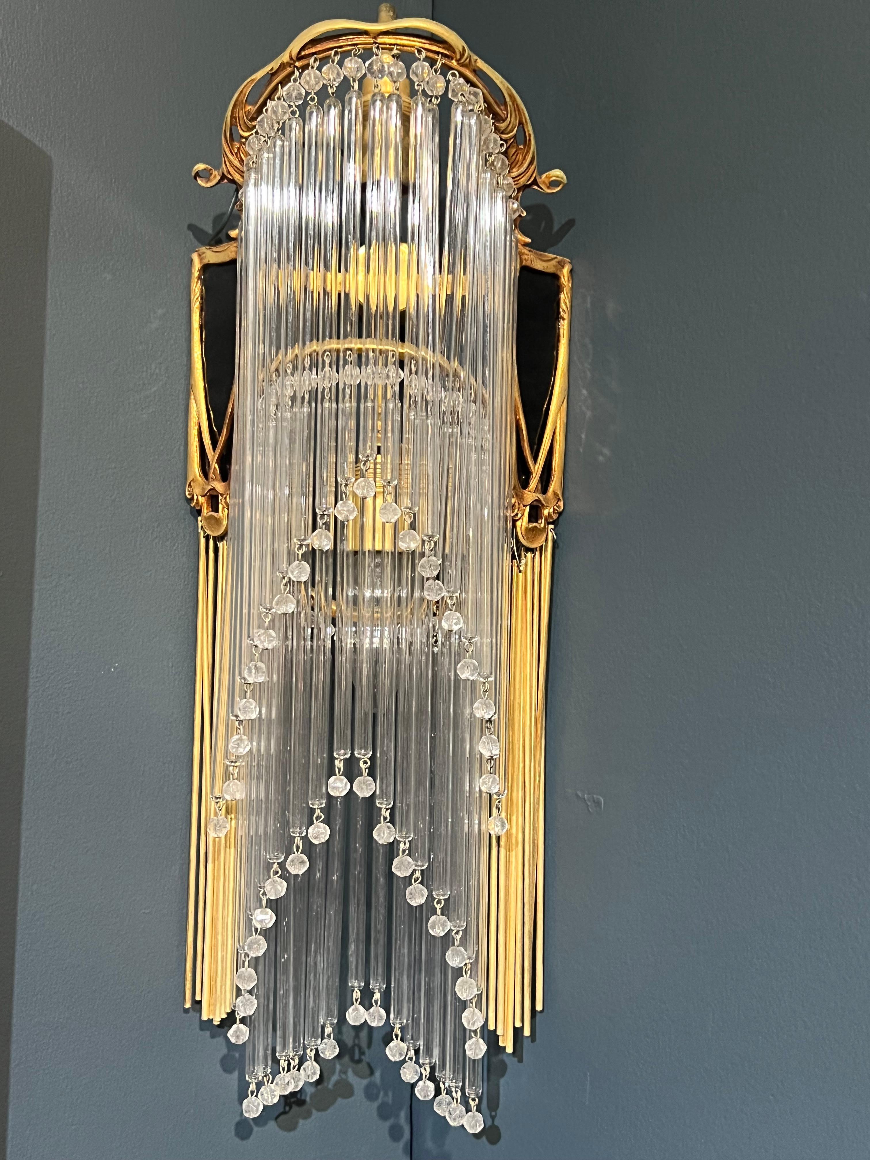 Art nouveau Lampe d'angle Art Nouveau dans le style de Hector Guimard en vente