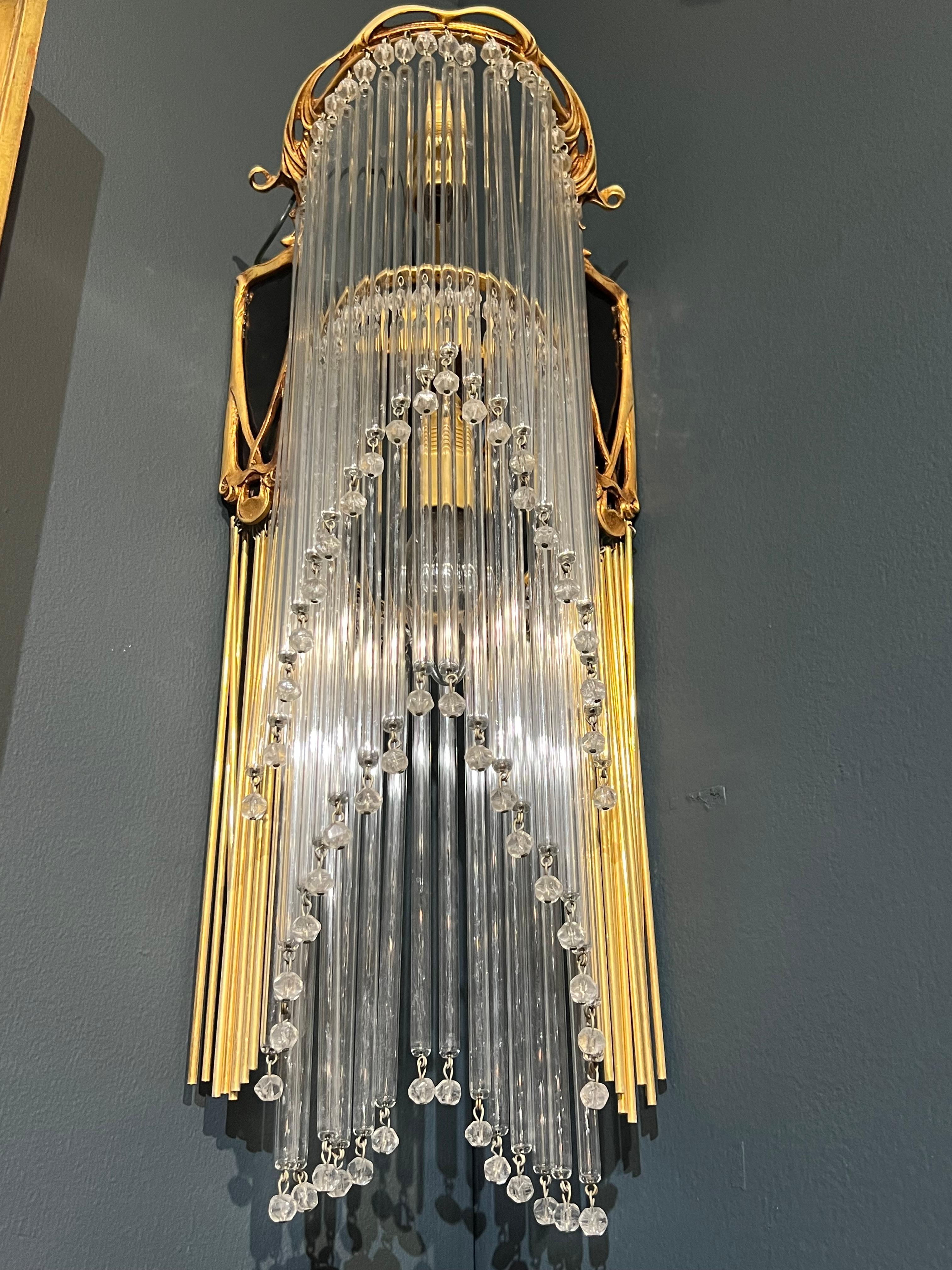 Français Lampe d'angle Art Nouveau dans le style de Hector Guimard en vente